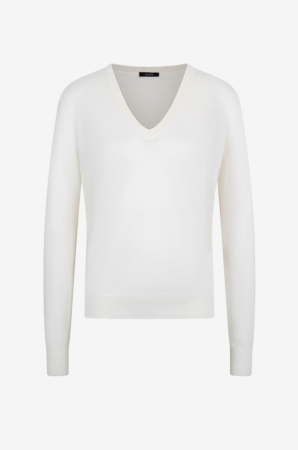 JOSEPH Feiner Pullover mit V-Ausschnitt aus Kaschmir Damen CREMEFARBEN 1