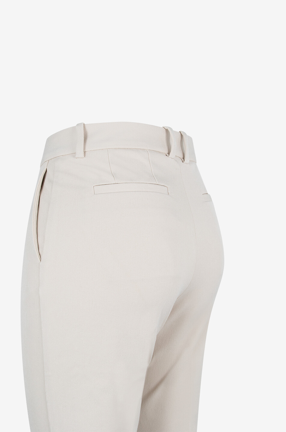 JOSEPH Pantalon cigarette en viscose et coton Coleman Femme BLANC CASSE 3