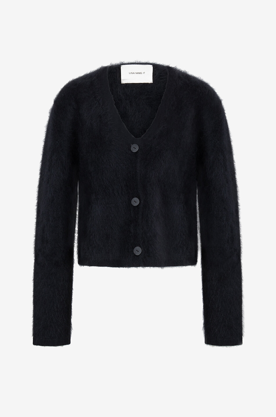 LISA YANG Cardigan court en cachemire Filippa Femme NOIR 1