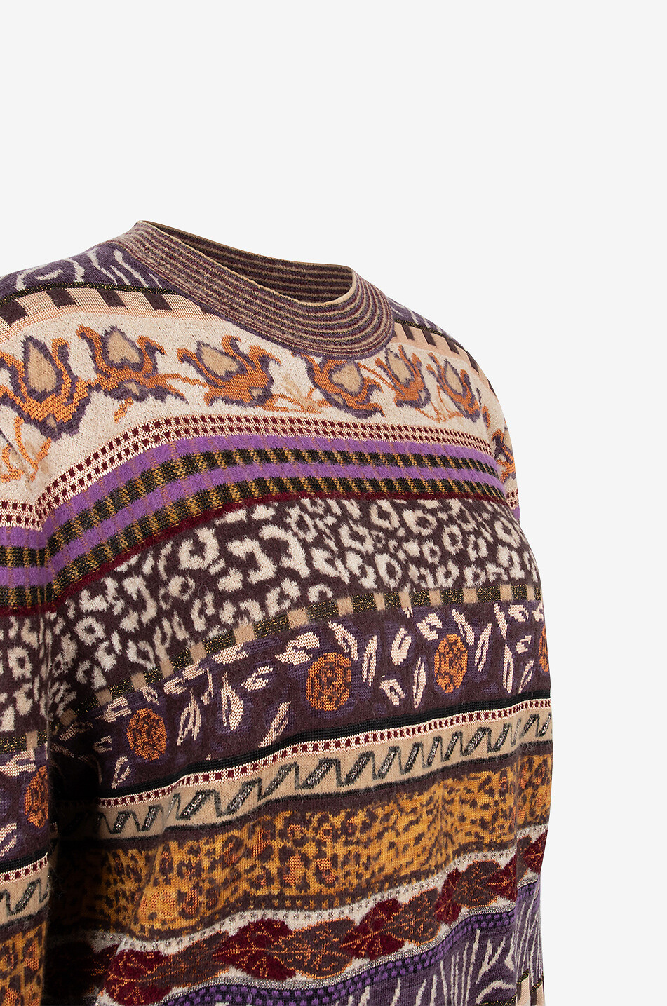 ULLA JOHNSON Pull à col rond en rayonne et laine Lara Femme MULTICOLORE 3