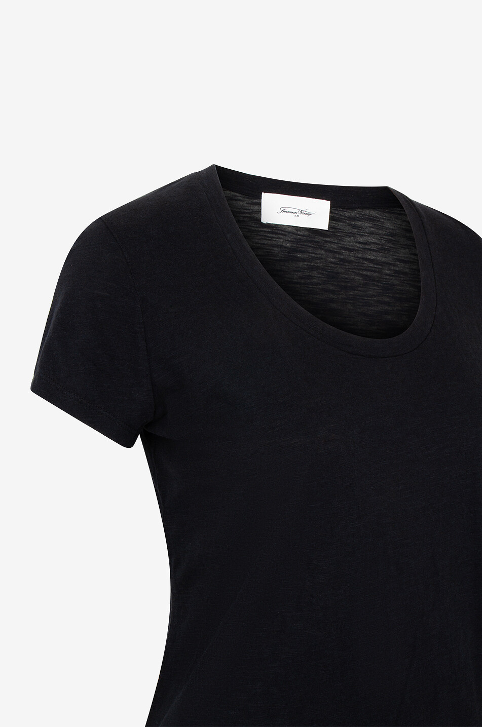 AMERICAN VINTAGE Jacksonville cotton and viscose short-sleeved T-shirt Women BLACK 3