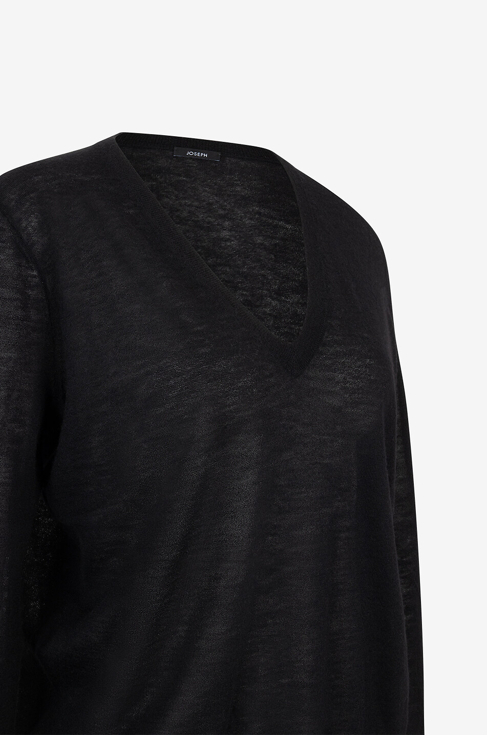 JOSEPH Cashmere V-neck fine-gauge jumper Women BLACK 3