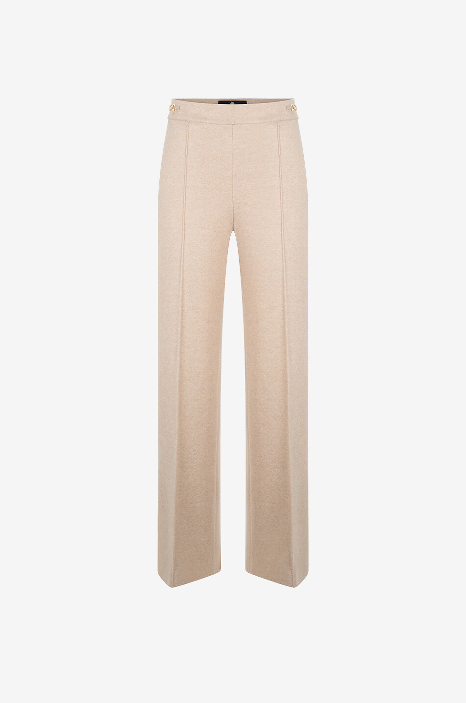 Polly cotton and viscose flared trousers