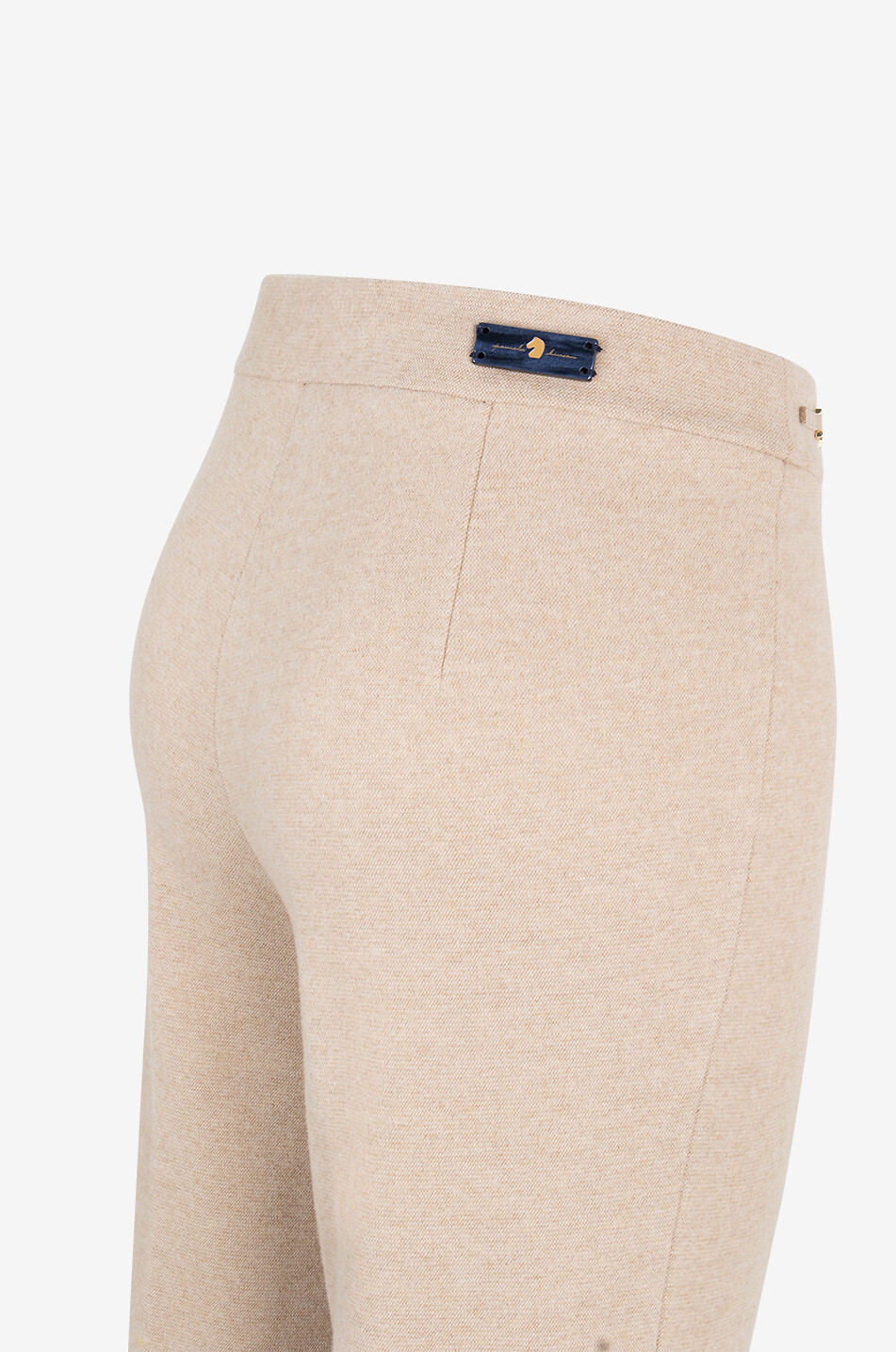 Polly cotton and viscose flared trousers