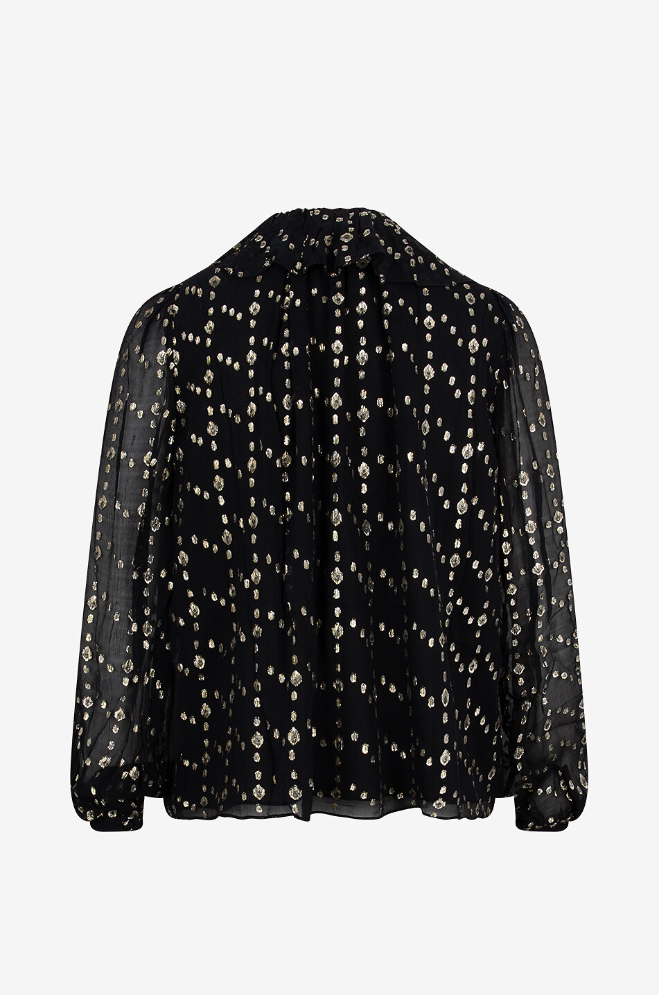 ULLA JOHNSON Blouse à manches longues en soie Emilie Femme NOIR 2