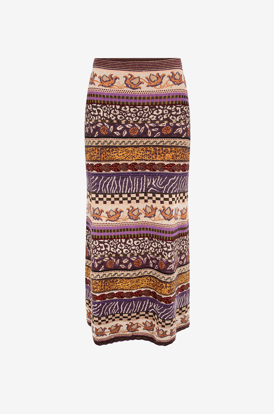 Helene rayon and wool maxi skirt