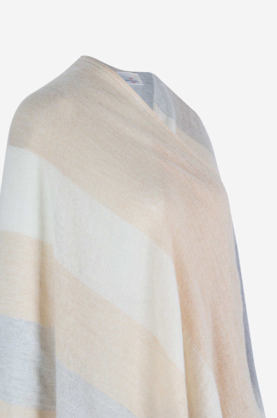 19 ANDREA'S 47 Mixed lightweight shawl with XXL checks Women BEIGE 6