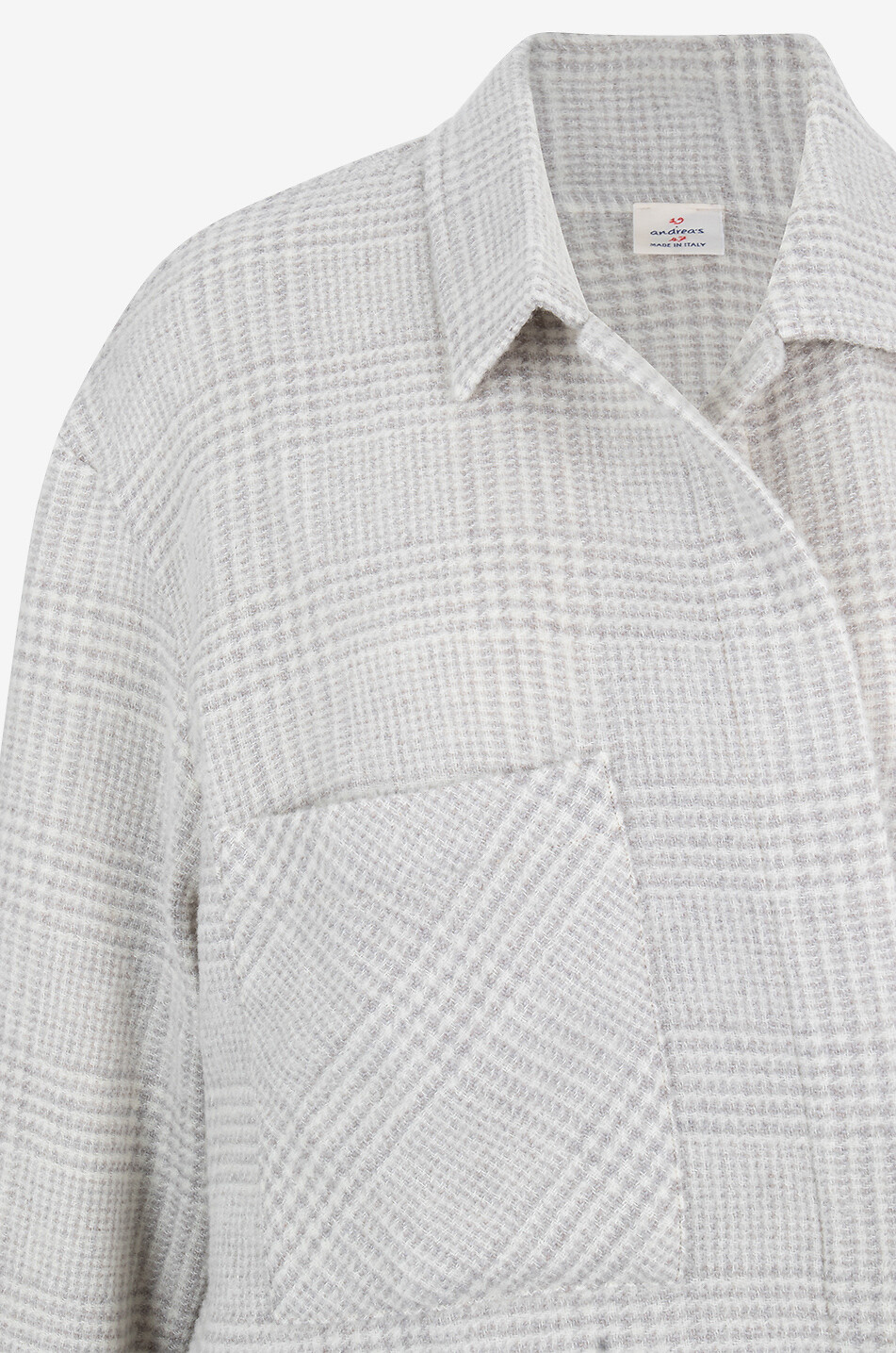 19 ANDREA'S 47 Manteau court prince-de-galles Gayle Femme GRIS CLAIR 5