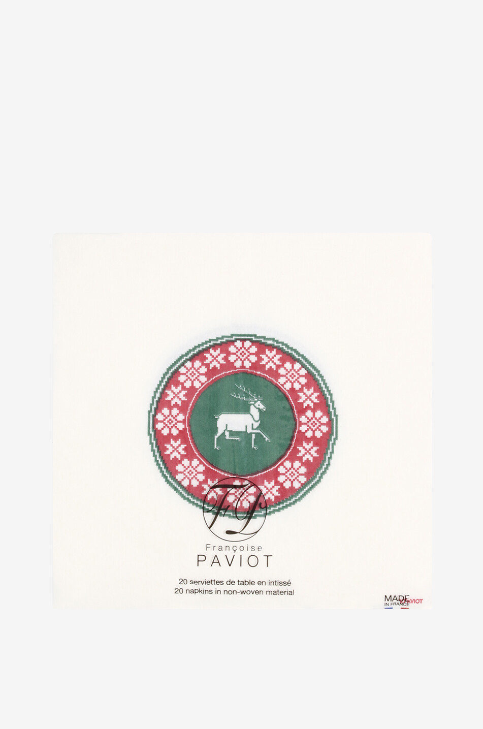 FRANCOISE PAVIOT Tischsets mit Hirsch-Stickerei Haus BUNT 1