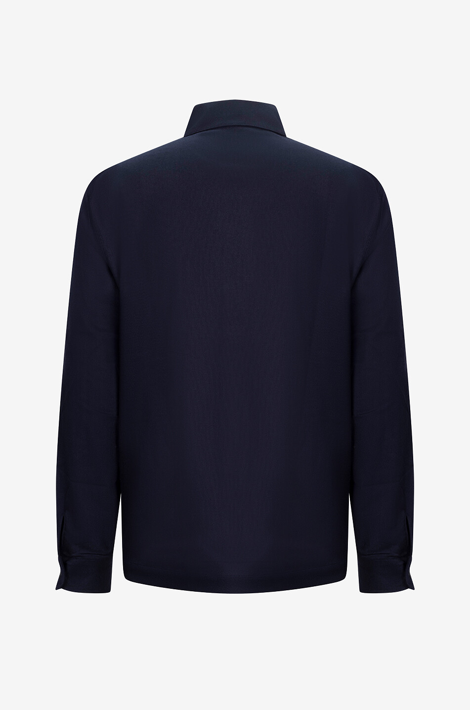 04651/ Hemdjacke mit langen Ärmeln aus Schurwolle und Kaschmir Herren DUNKELBLAU 2