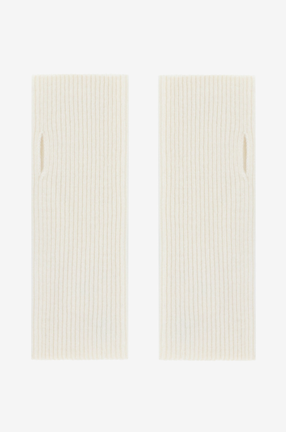 Gerippte fingerlose Handschuhe aus Kaschmir