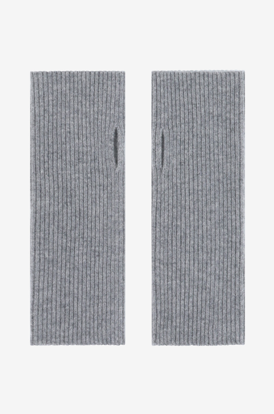 Gerippte fingerlose Handschuhe aus Kaschmir