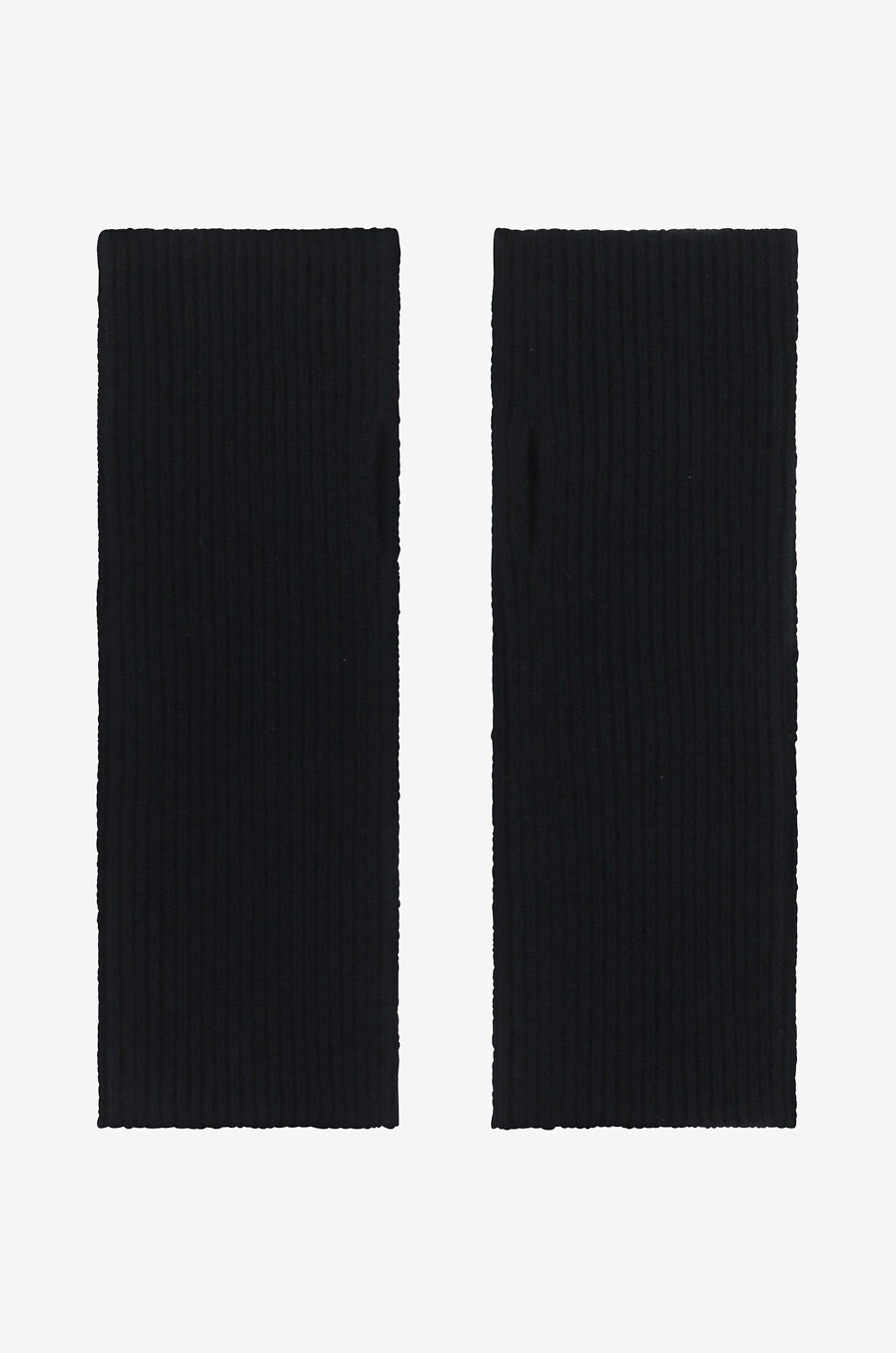 BONGENIE Gerippte fingerlose Handschuhe aus Kaschmir Damen SCHWARZ 1