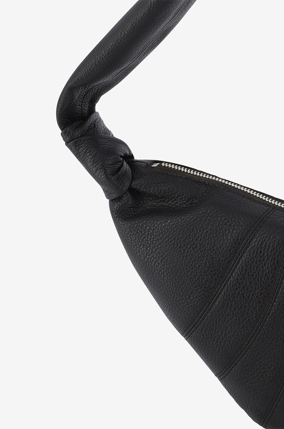 LEMAIRE Small Croissant quilted grained leather bag Women DARK BROWN 5