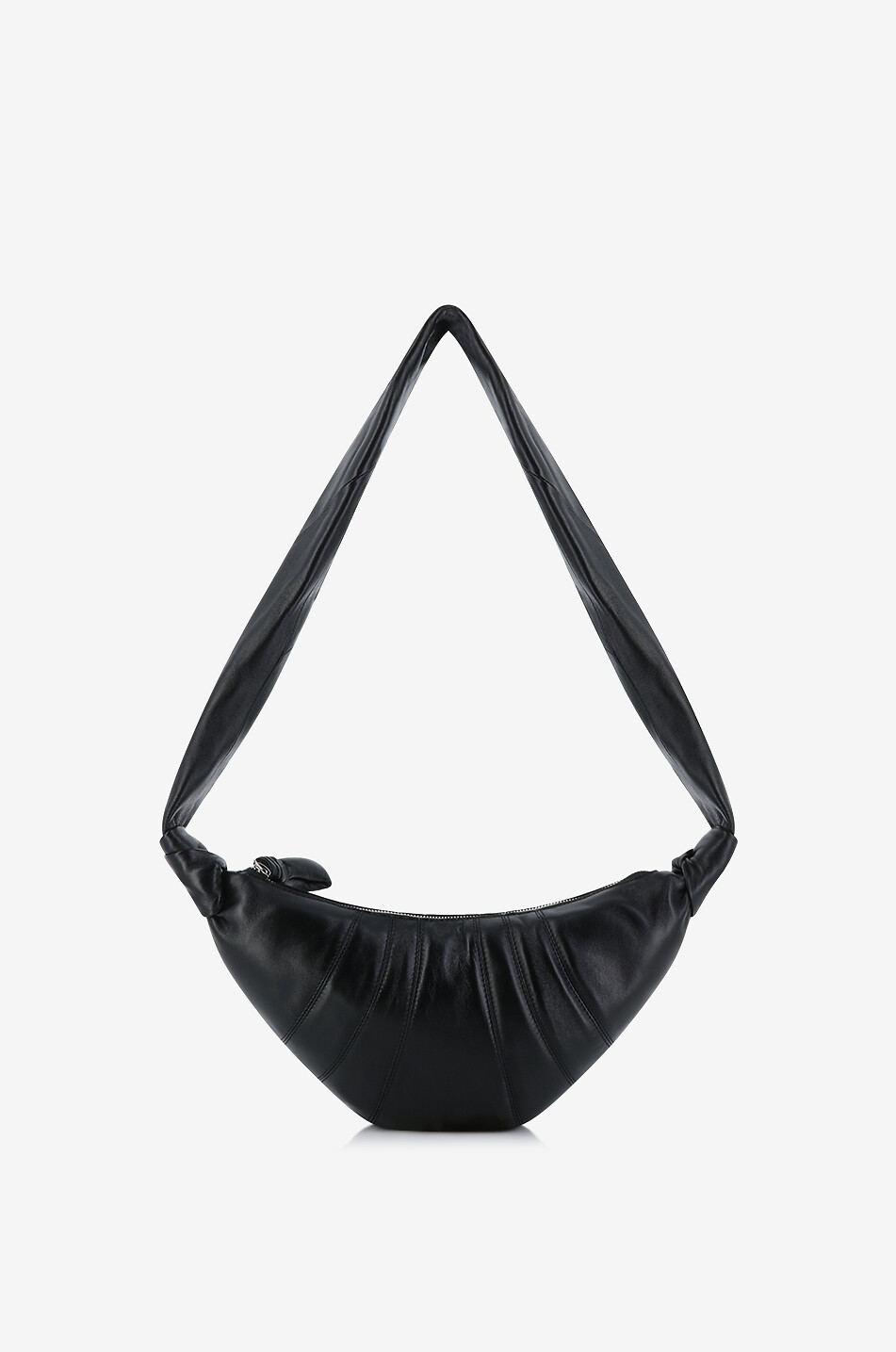 LEMAIRE Small Croissant quilted nappa leather bag Women BLACK 3