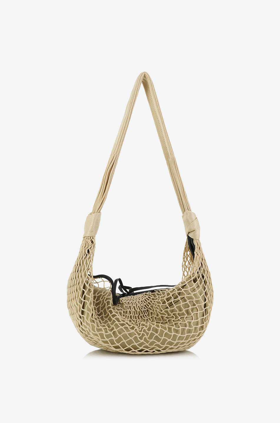 LEMAIRE Sac porté épaule en nylon et filet Croissant Filt Femme BEIGE 1