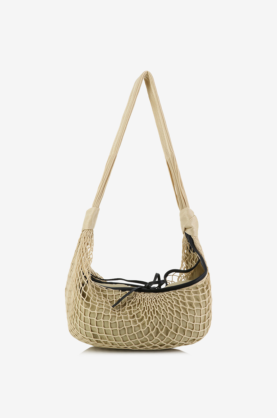 LEMAIRE Sac porté épaule en nylon et filet Croissant Filt Femme BEIGE 3