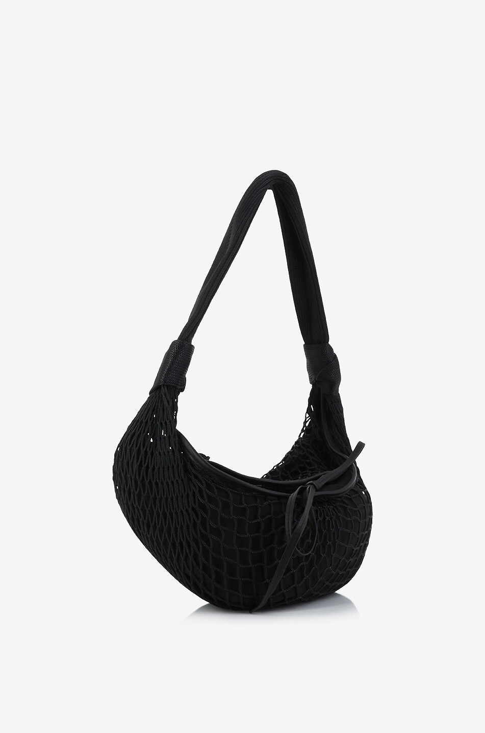 LEMAIRE Fortune Croissant Filt nylon and net shoulder bag Women BLACK 2