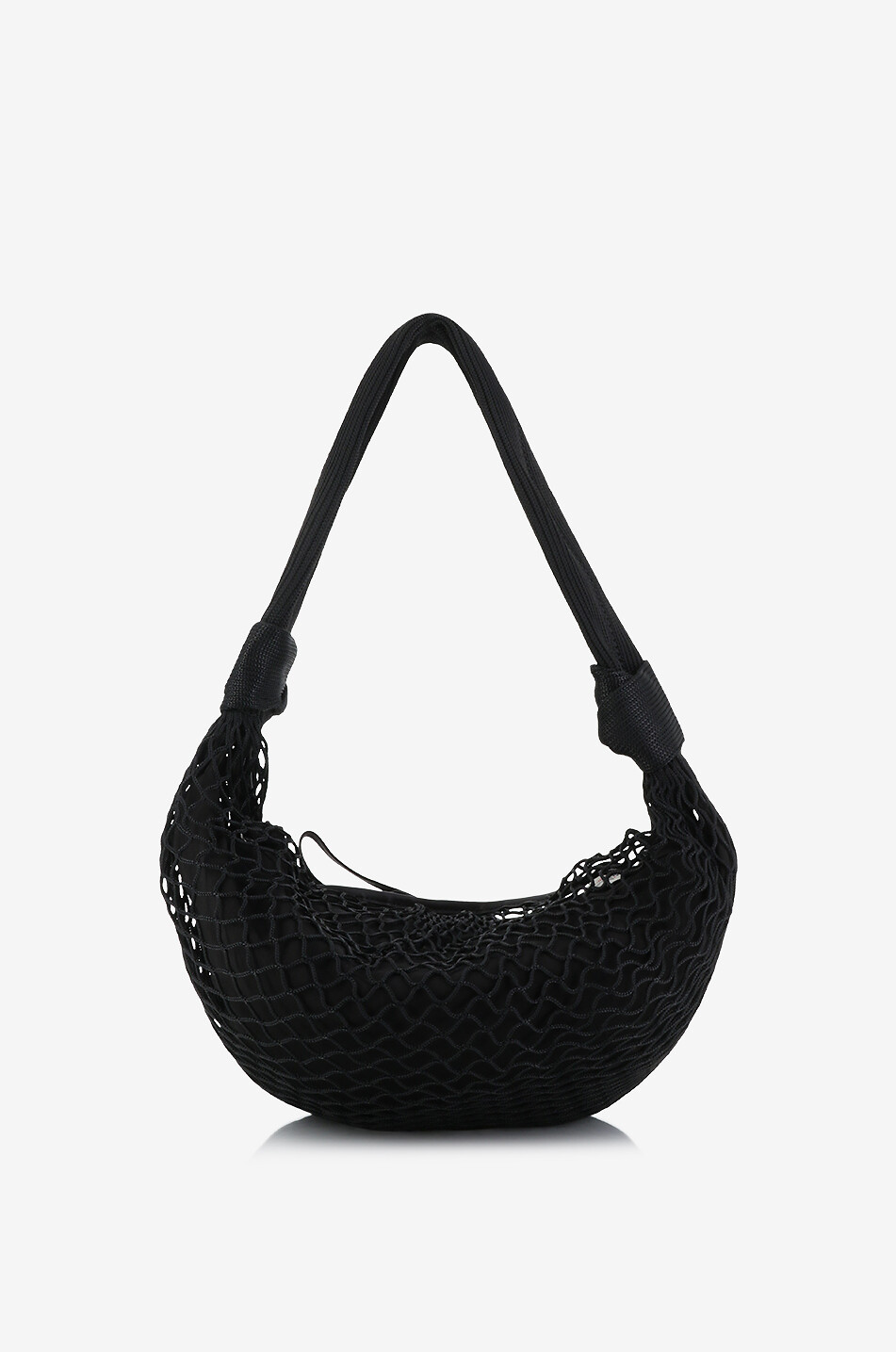 LEMAIRE Fortune Croissant Filt nylon and net shoulder bag Women BLACK 3