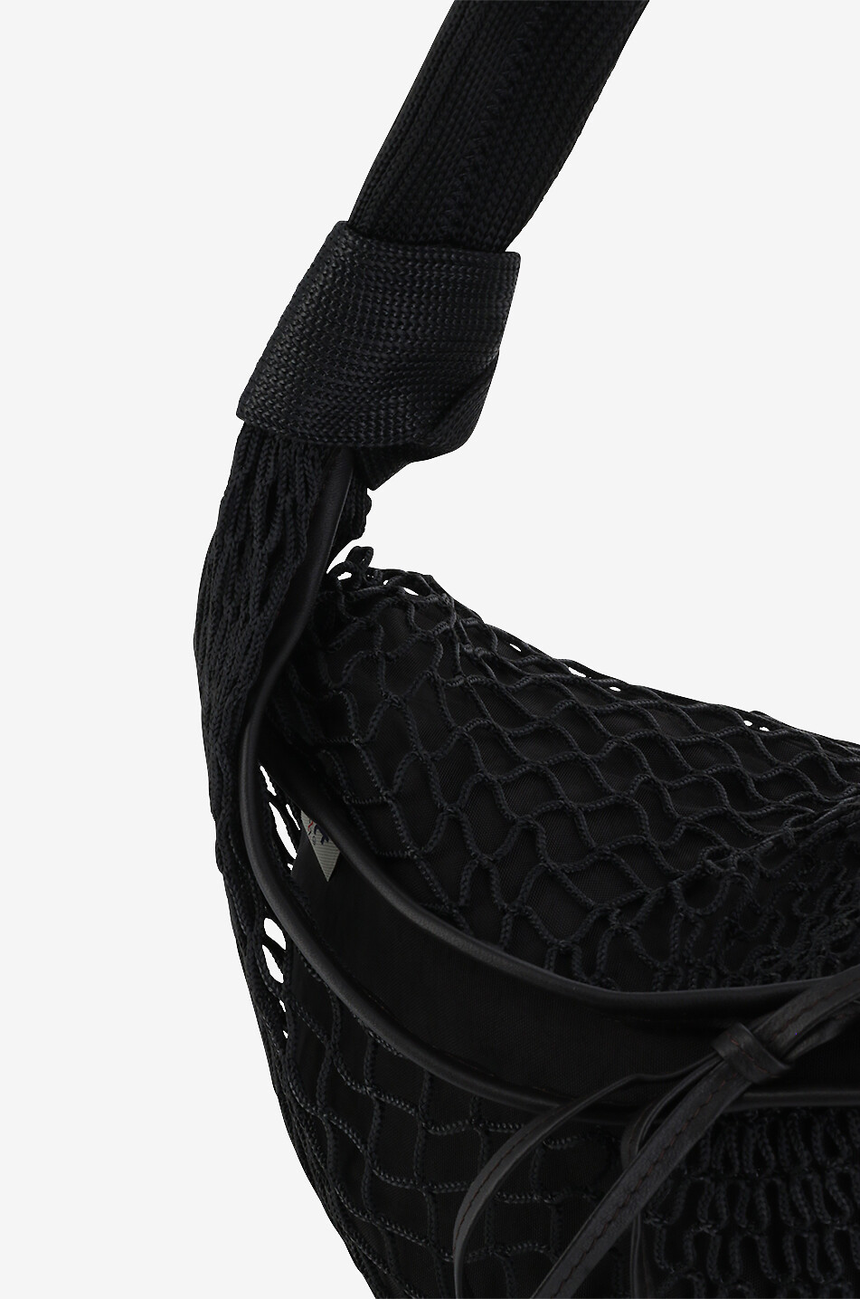 LEMAIRE Fortune Croissant Filt nylon and net shoulder bag Women BLACK 5