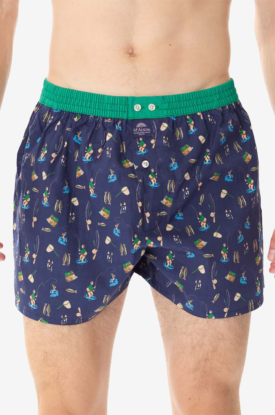 MC ALSON Boxershorts aus Baumwolle Fisherman Herren DUNKELBLAU 3