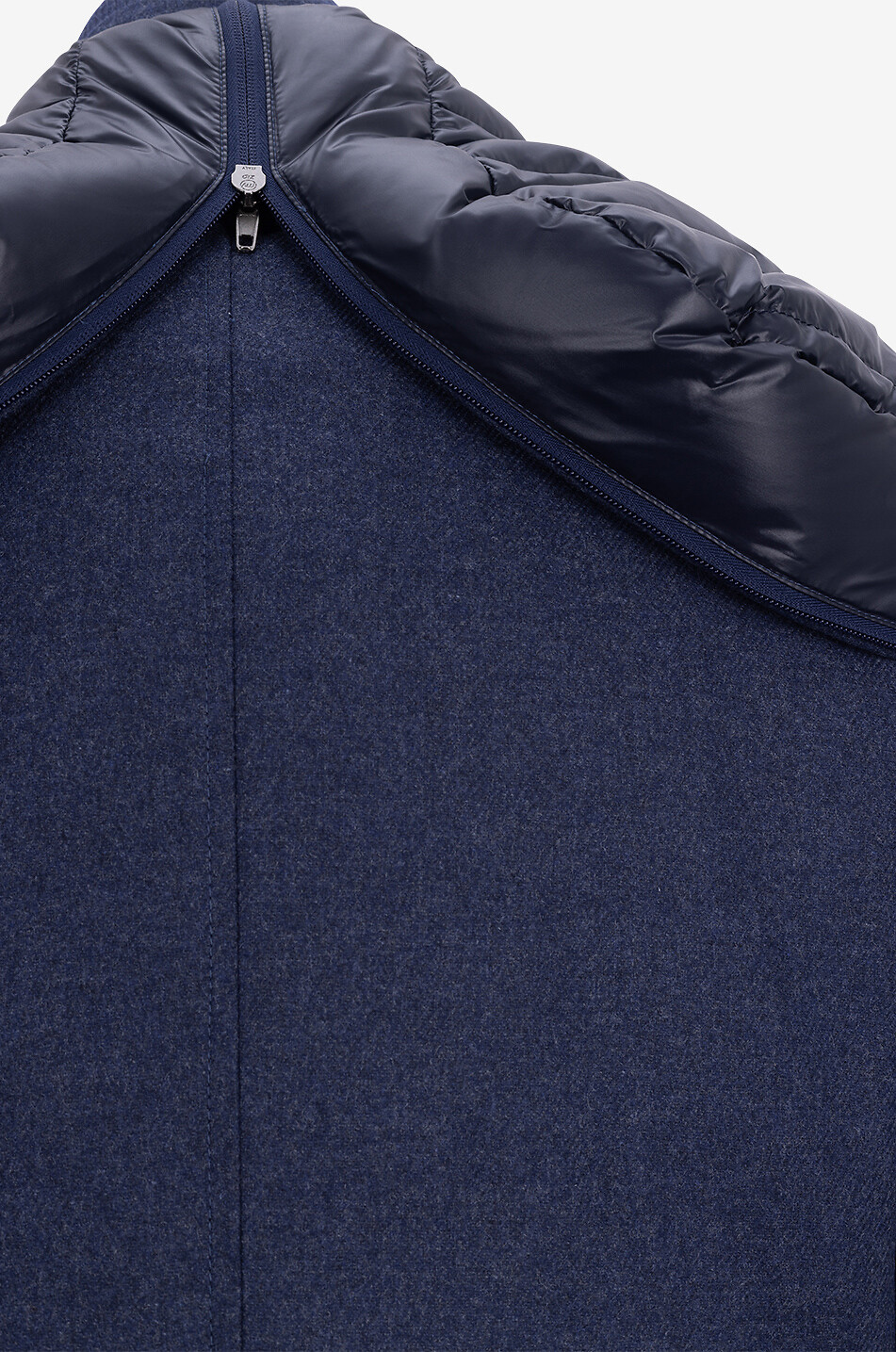 Wool three-quarter length coat