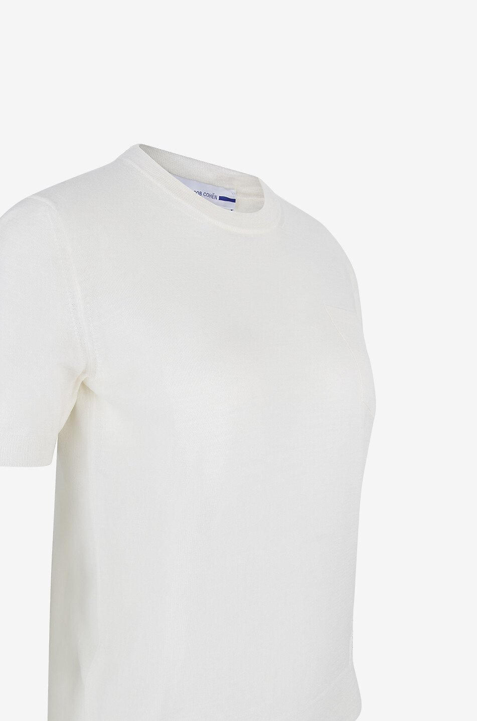 Pull à manches courtes en laine vierge