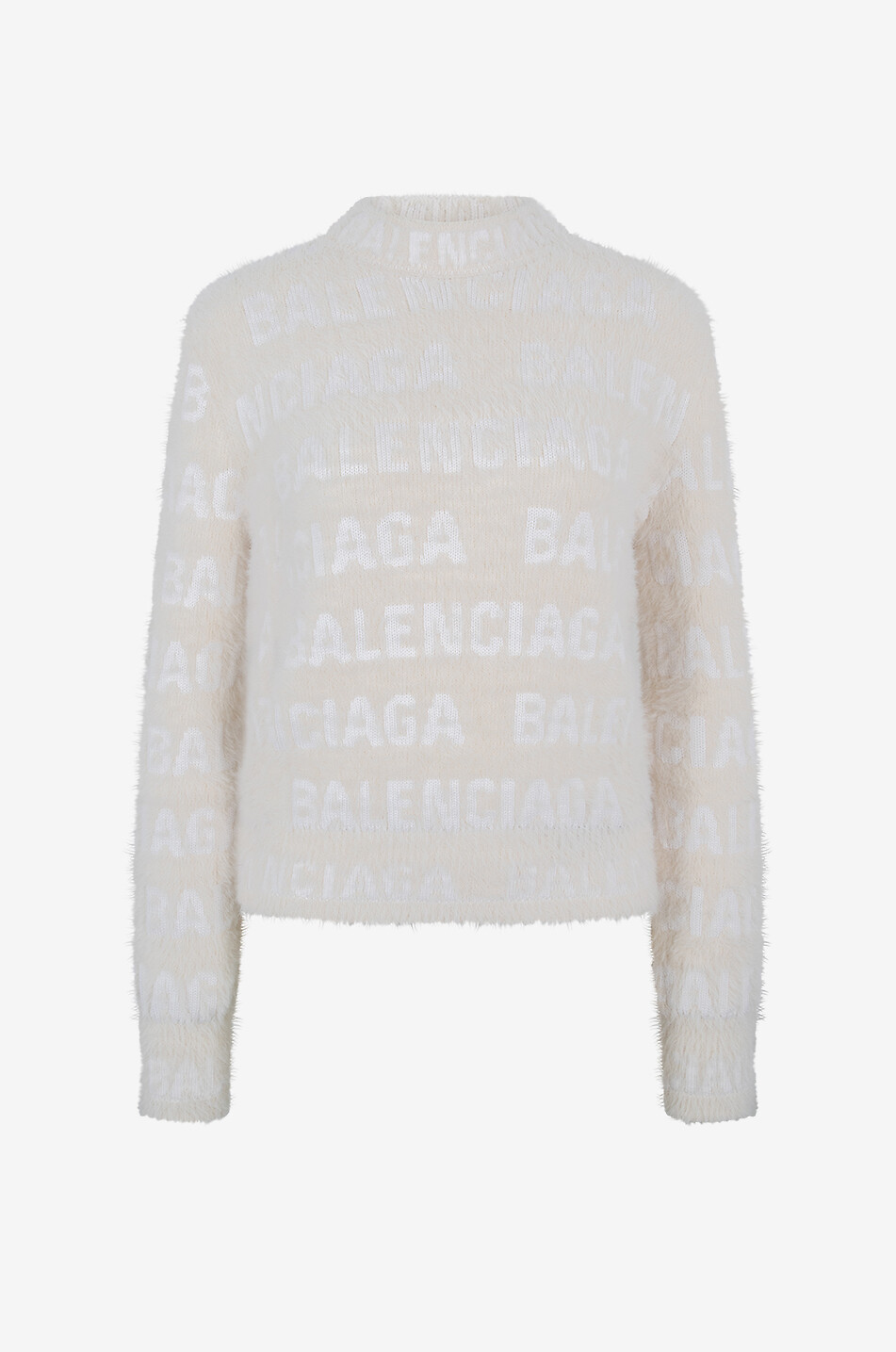 Schmaler Rundhalspullover Furry Balenciaga Horizontal Allover
