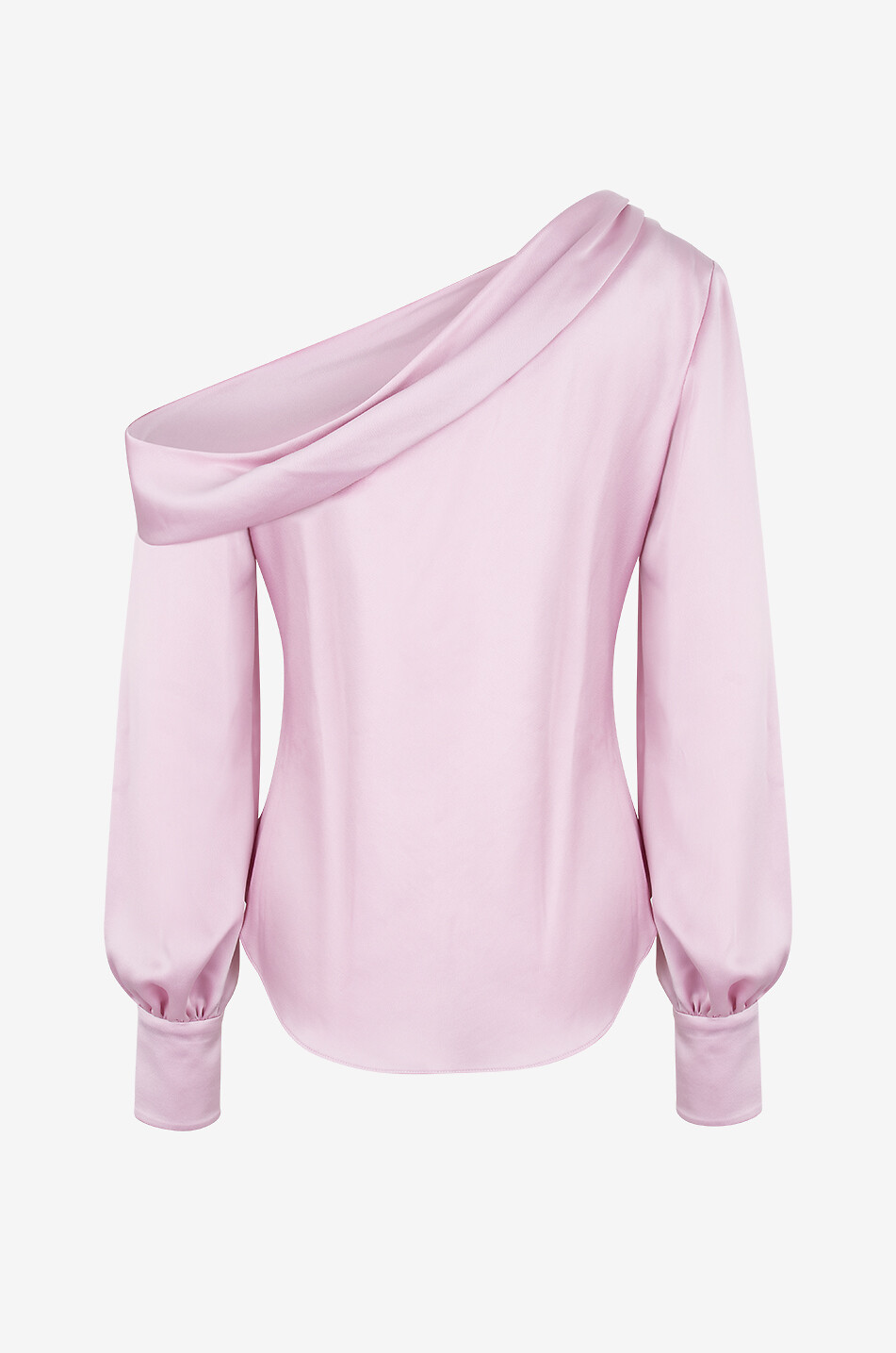 SIMKHAI Asymmetrisches langärmeliges Top aus Acetat Alice Damen ROSA 2