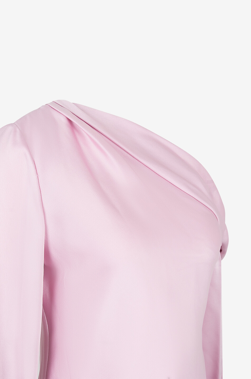 Asymmetrisches langärmeliges Top aus Acetat Alice