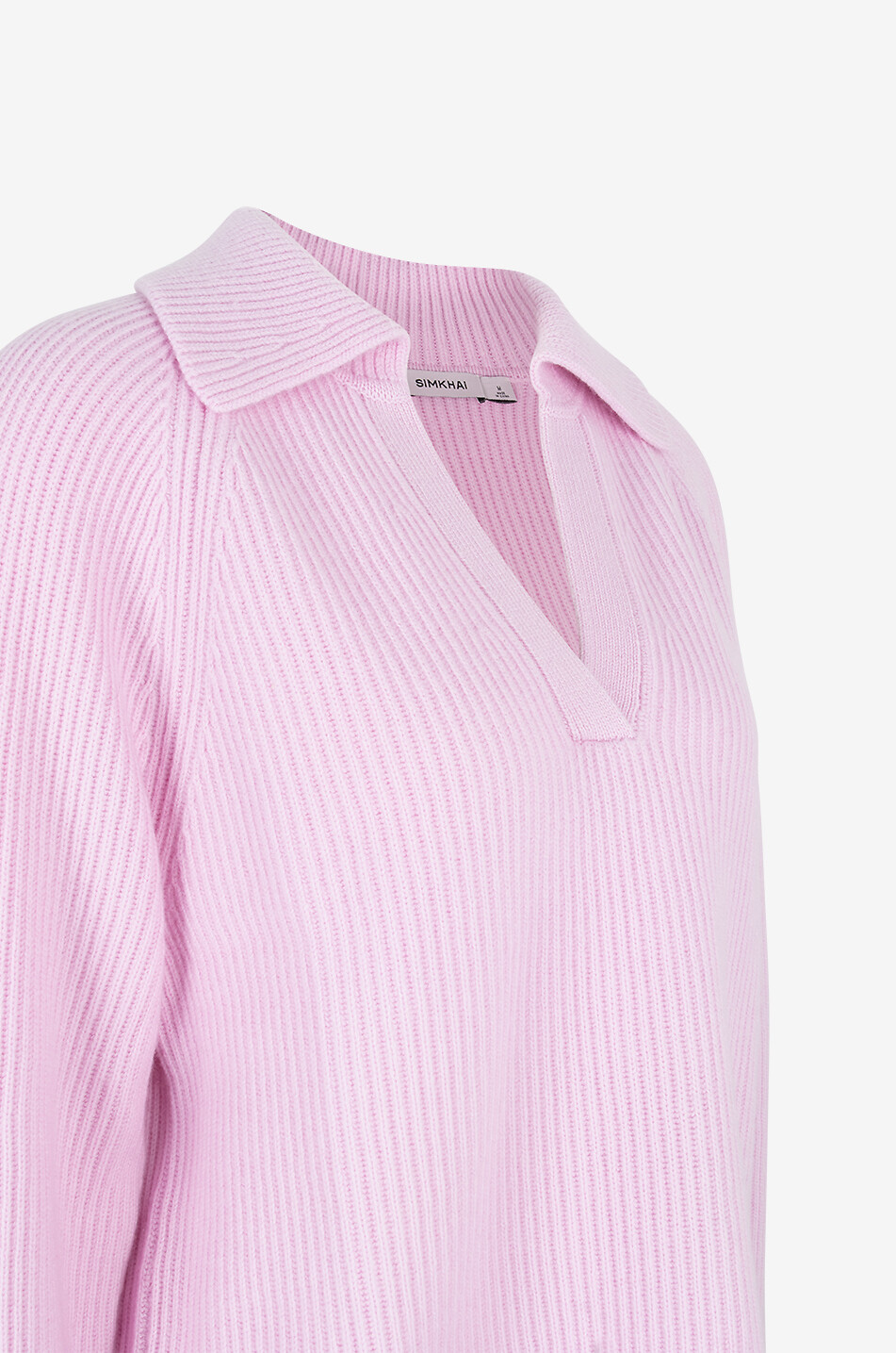 Polo col en V en laine et cachemire recyclé Lopez