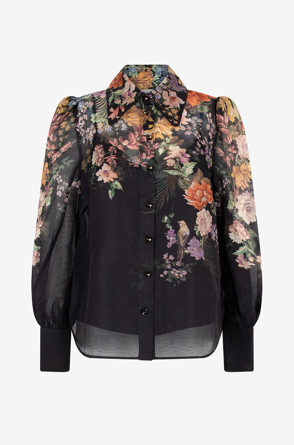 Bluse aus geblümtem Organza Pavilion