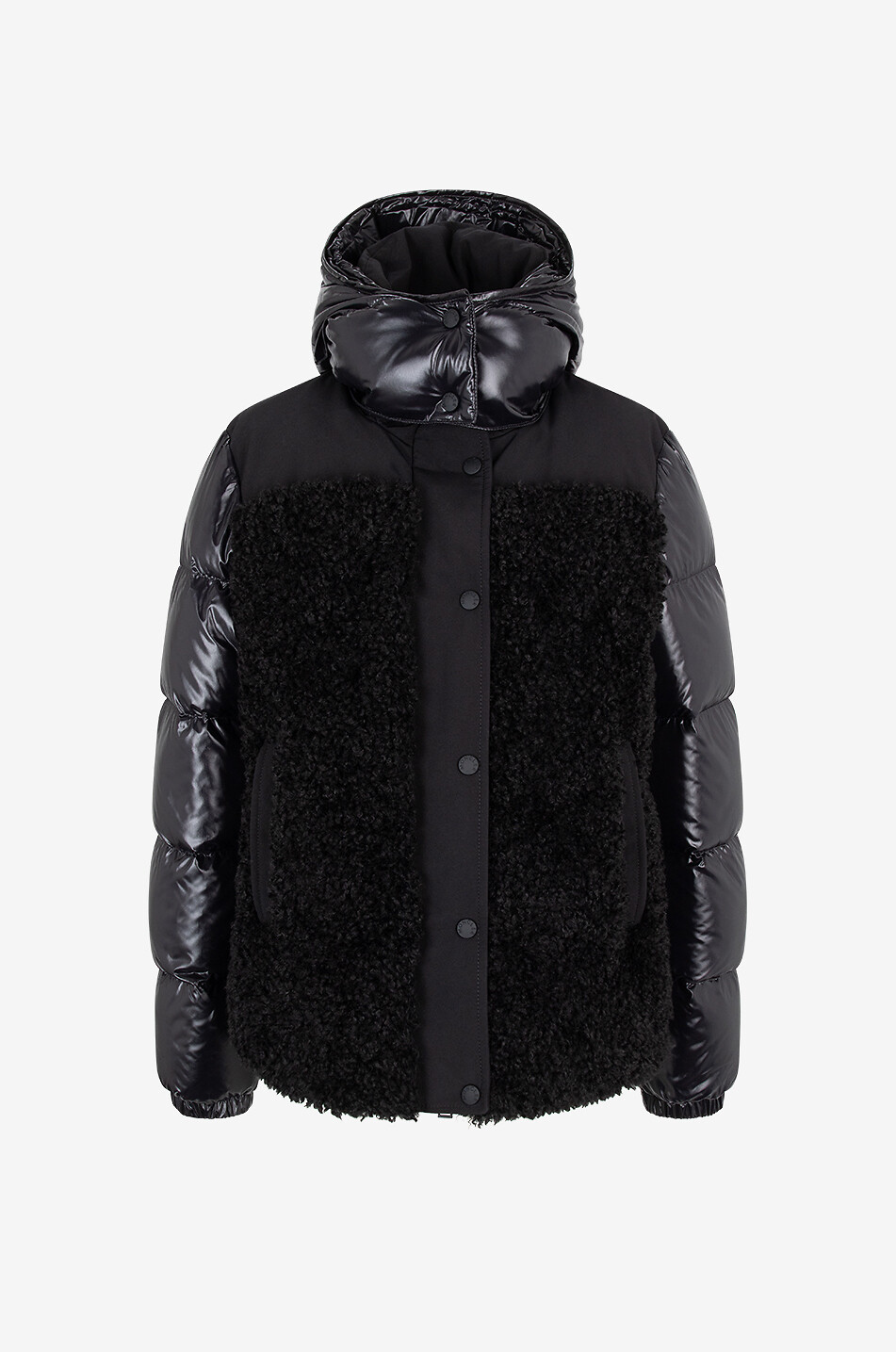 Brandon modular bi-material down jacket