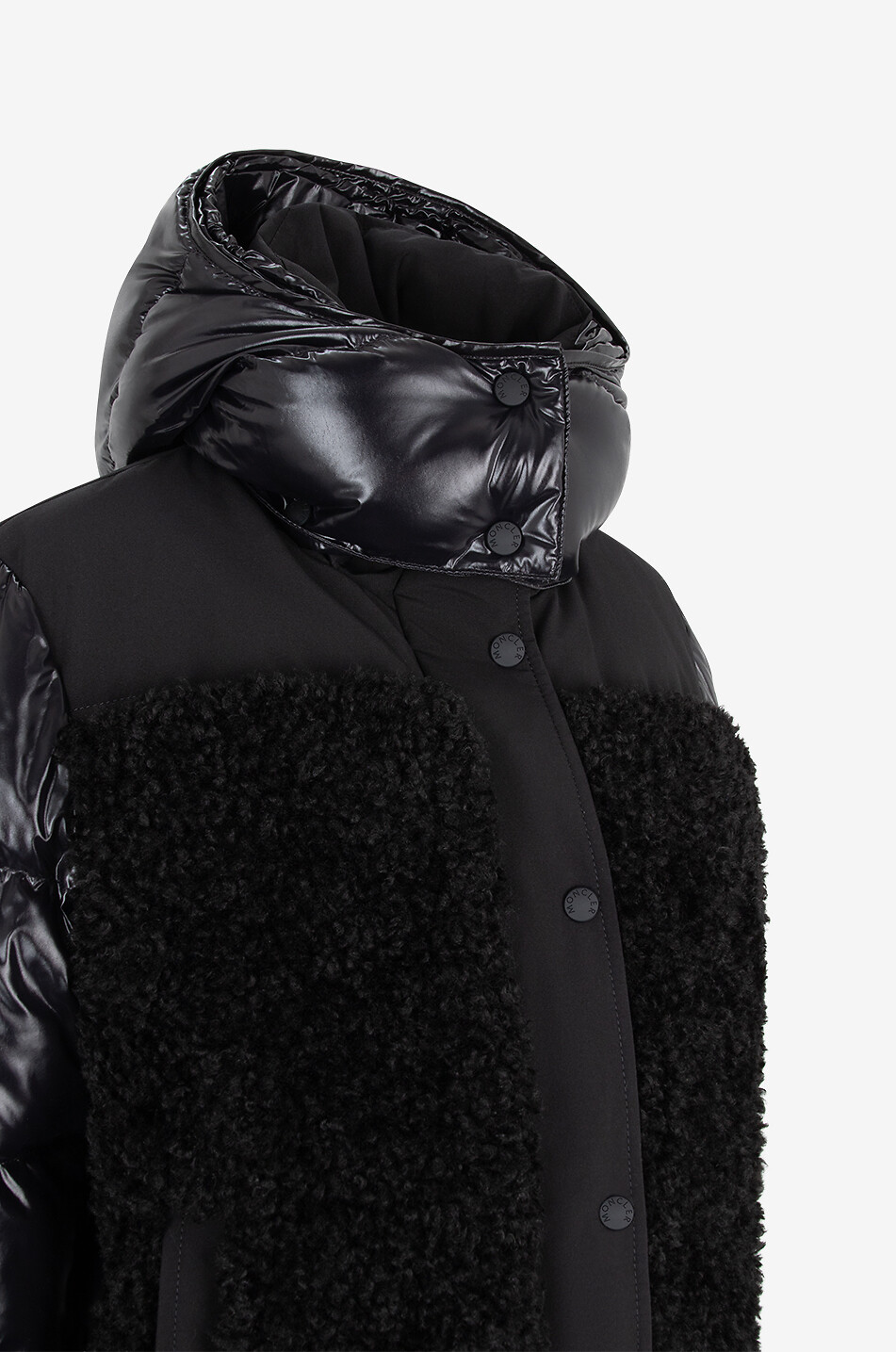 MONCLER Brandon modular bi-material down jacket Women BLACK 3