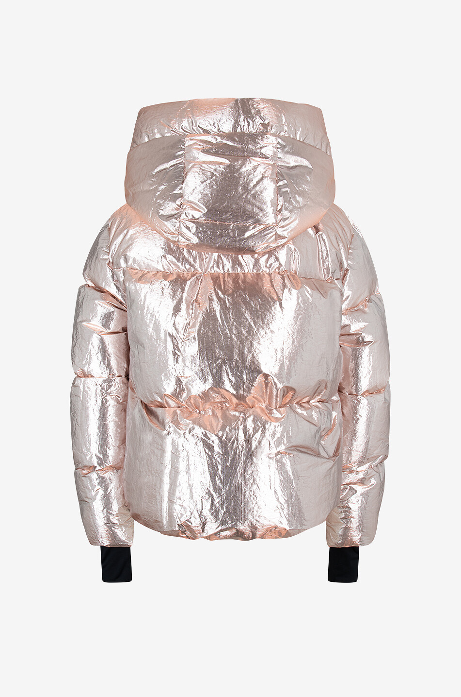 MONCLER GRENOBLE Grevelin short metallic down jacket Women PINK 2