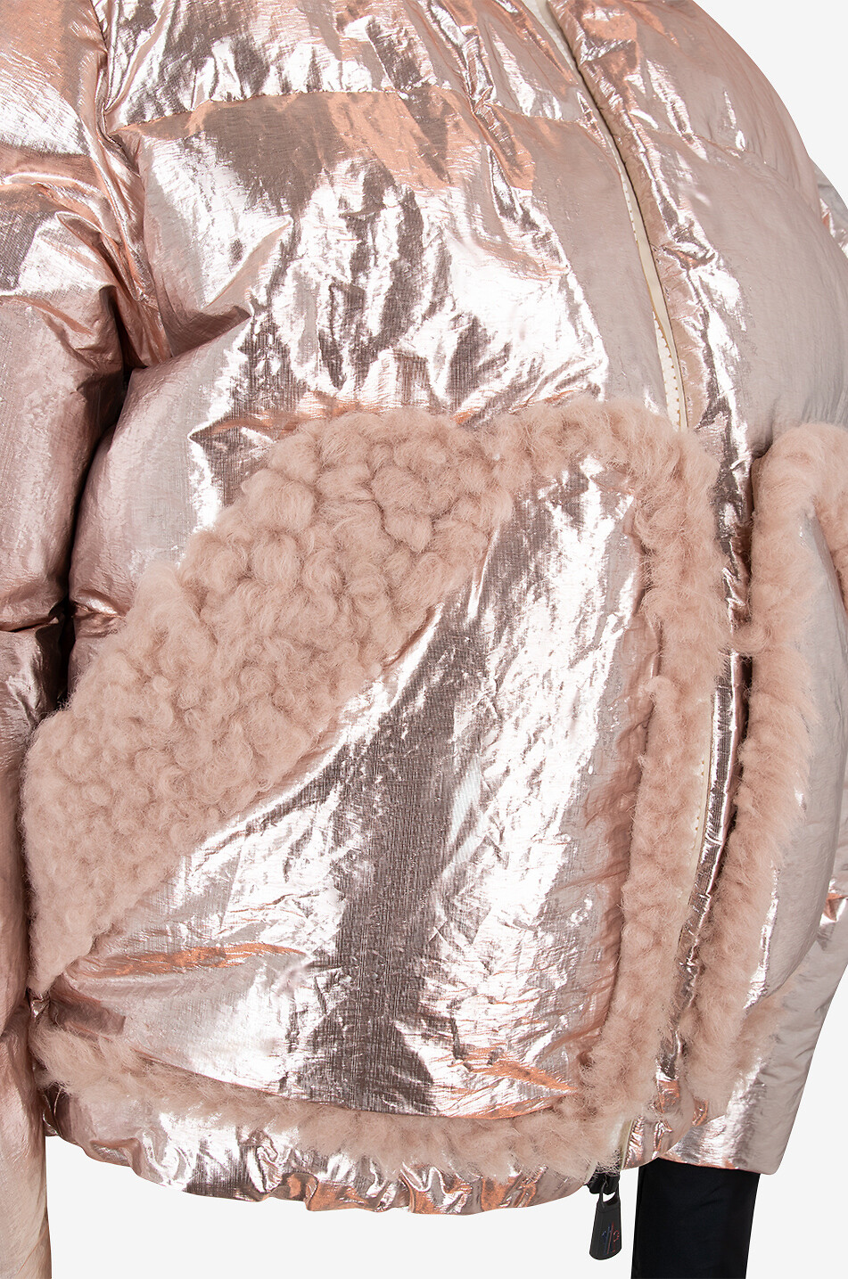 MONCLER GRENOBLE Grevelin short metallic down jacket Women PINK 3