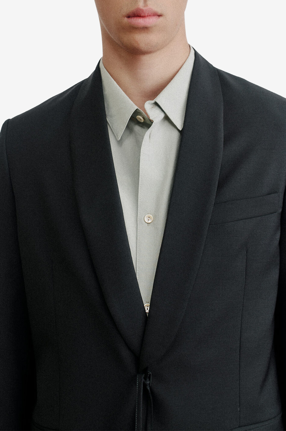 Shinji single-breasted virgin wool blazer