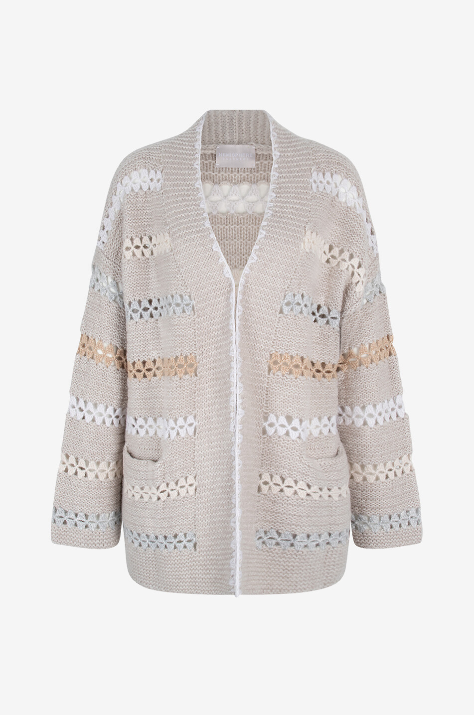 Cardigan en cachemire et coton