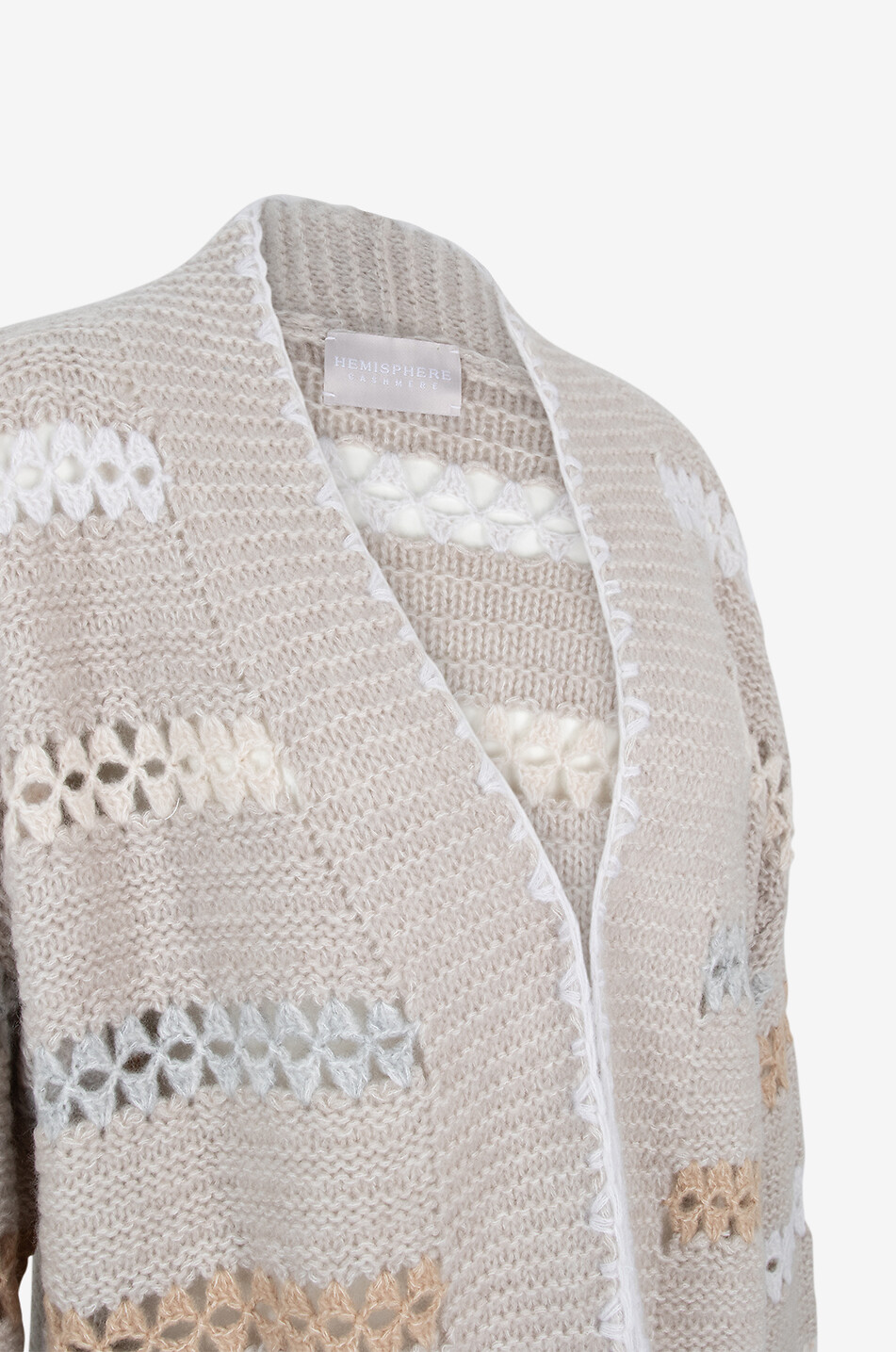 Cardigan en cachemire et coton