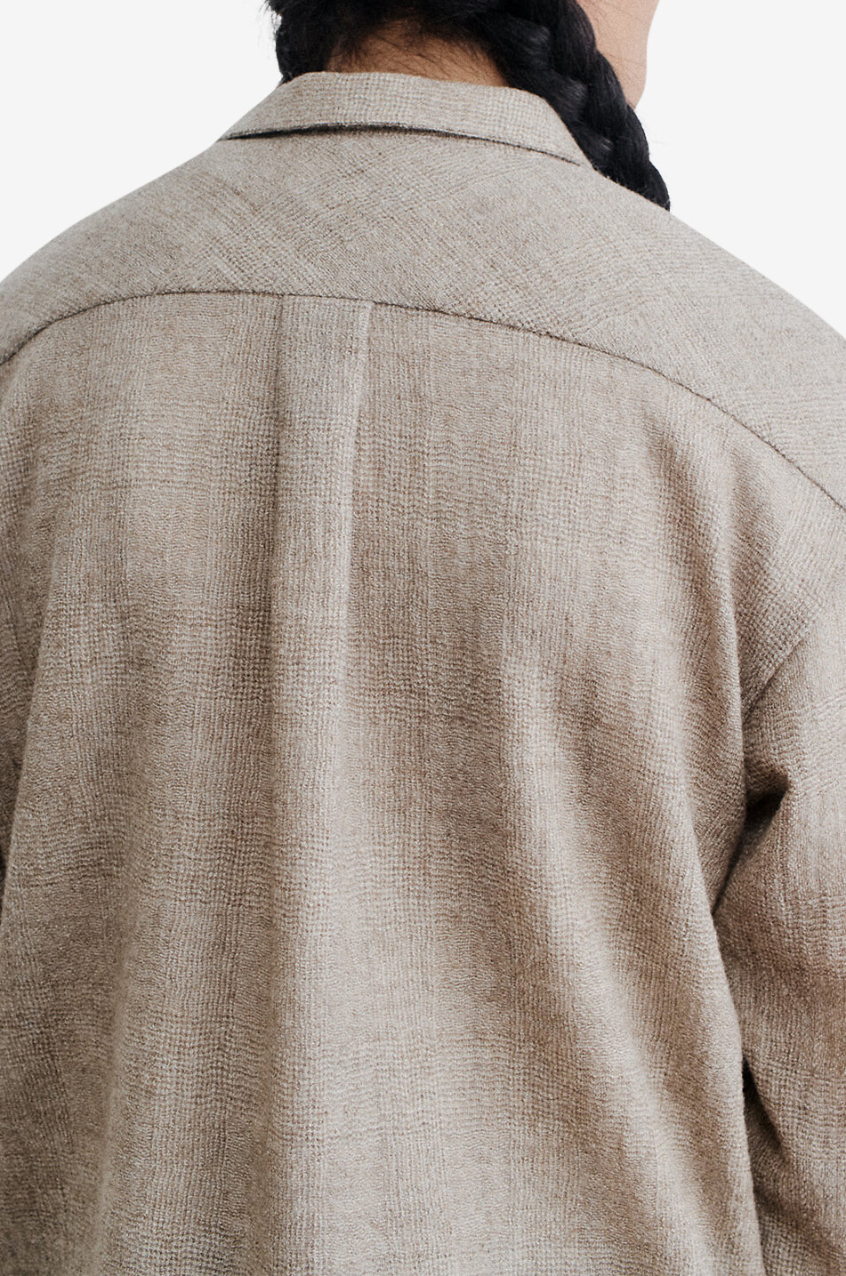 Gusto checked wool gauze shirt