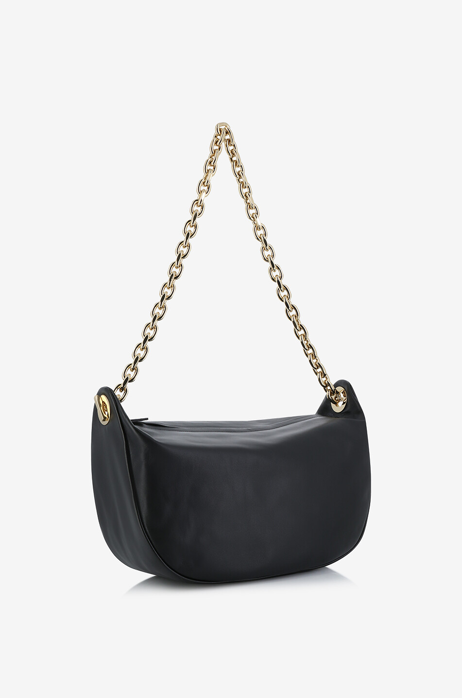 Schultertasche aus Nappaleder Eyelets