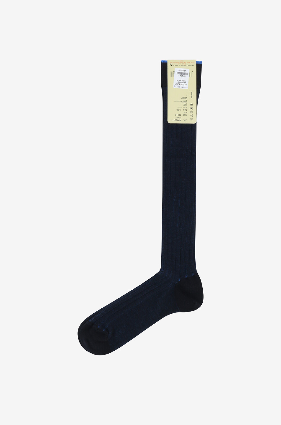 Chaussettes hautes côtelées en coton