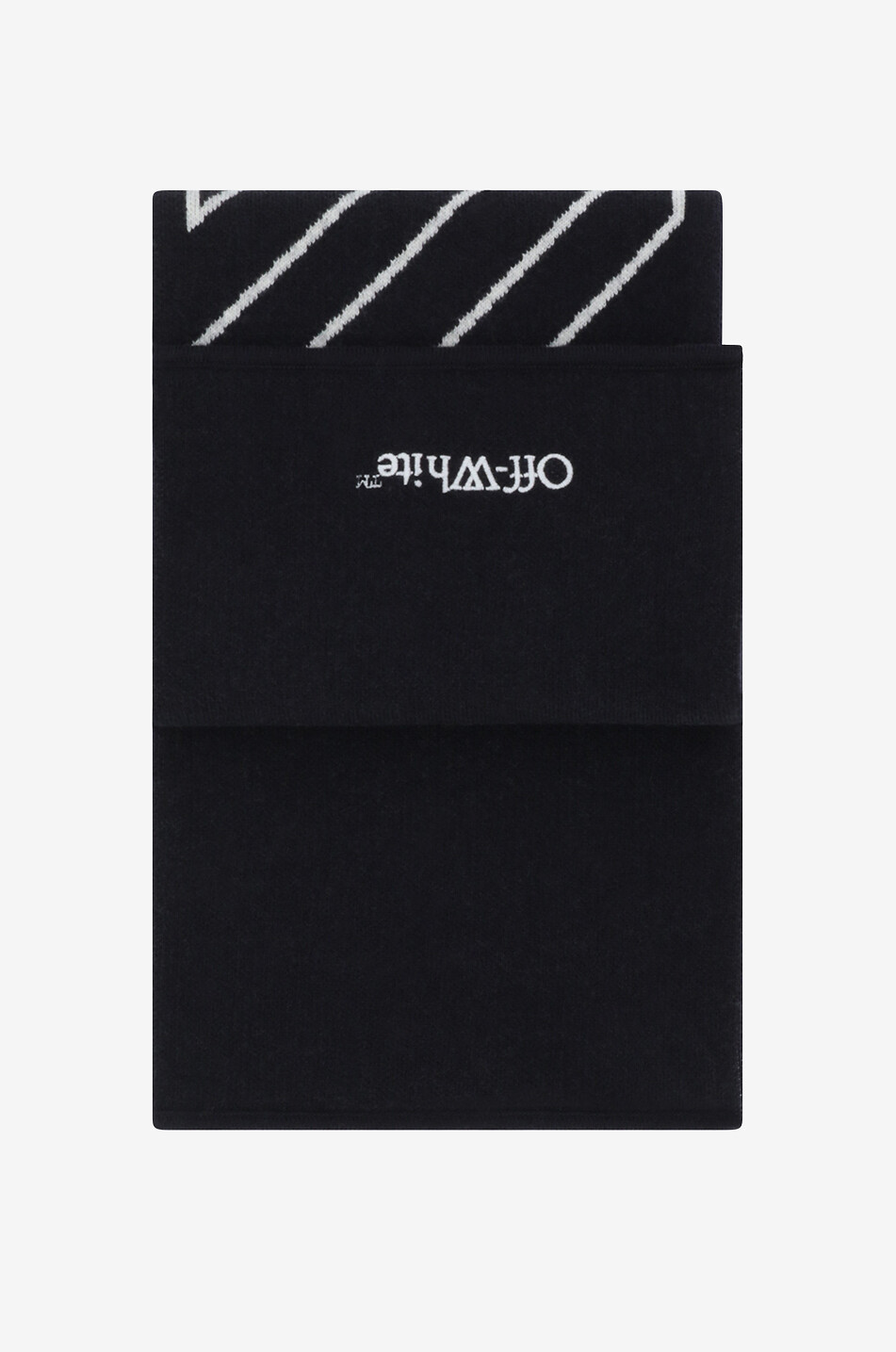 OFF WHITE Écharpe en maille jacquard garçon Bookish Diag Garçon NOIR 2