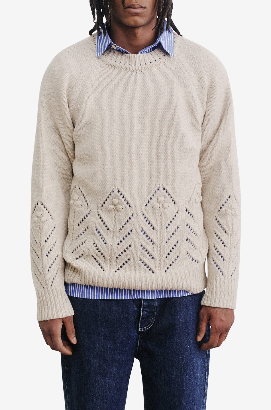 Pullover mit Lochmuster Severino
