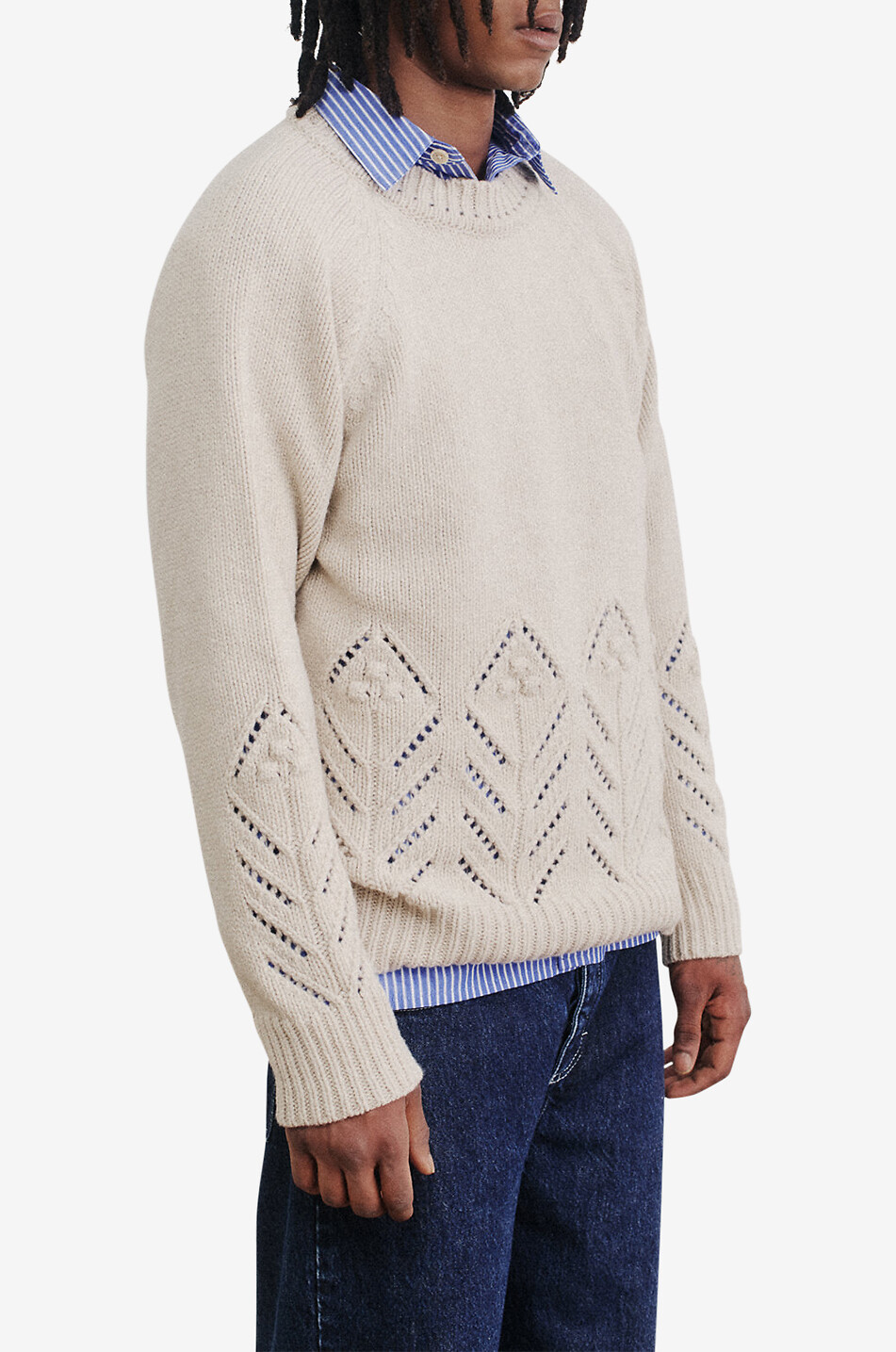 Pullover mit Lochmuster Severino