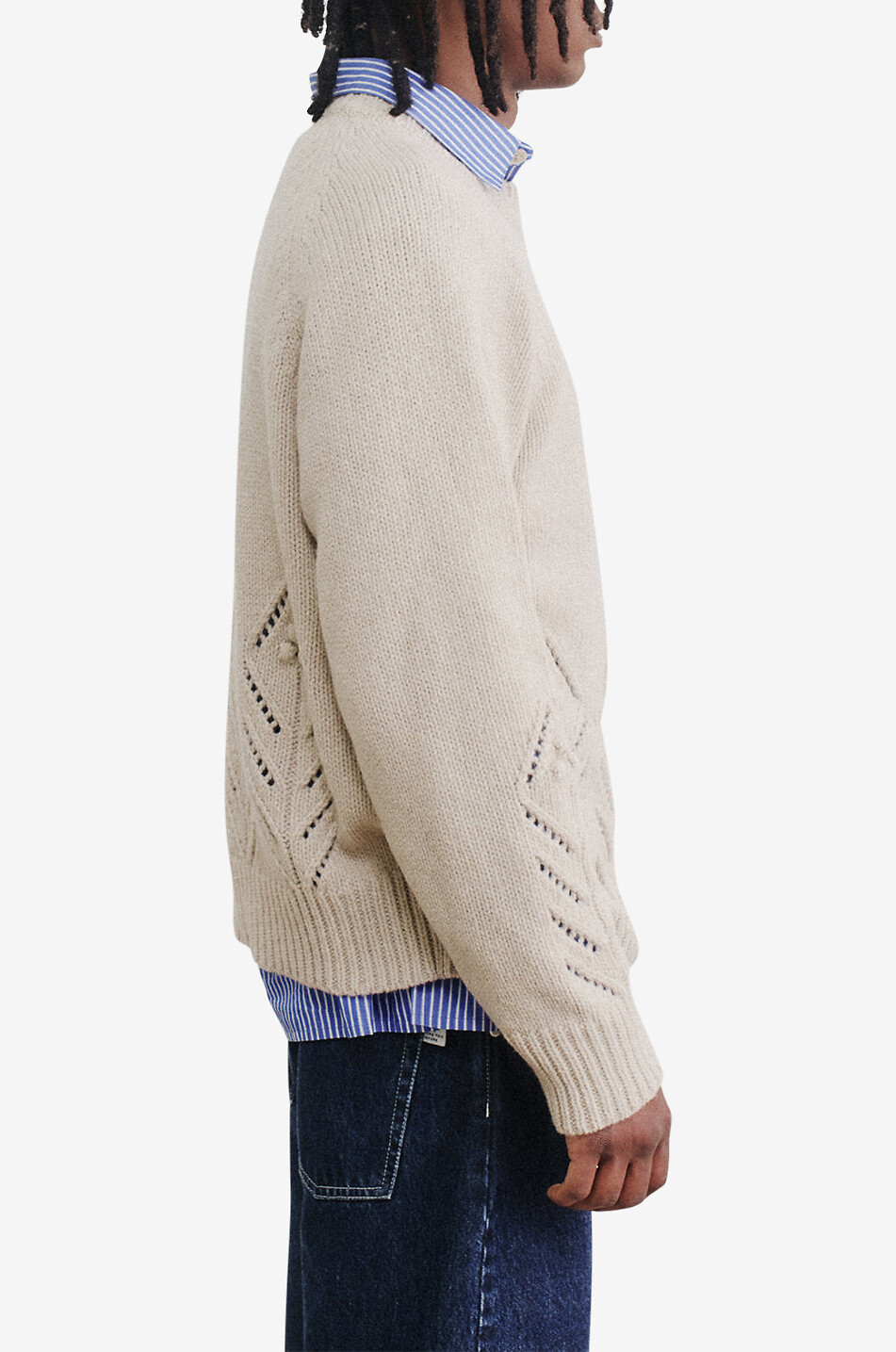 Pullover mit Lochmuster Severino