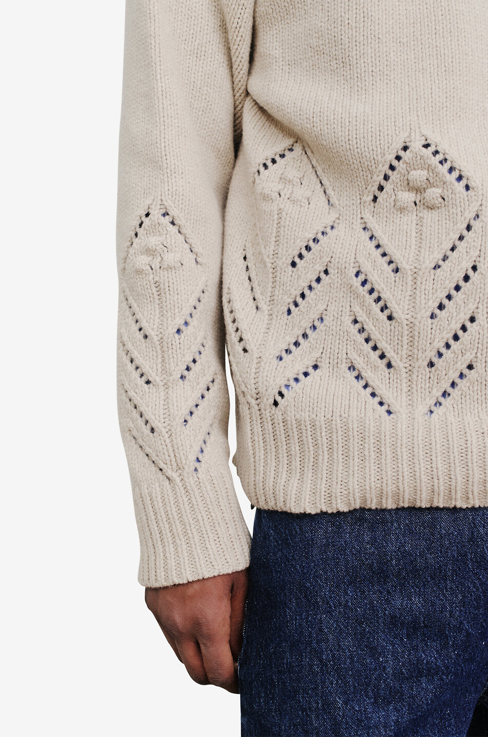 Pullover mit Lochmuster Severino