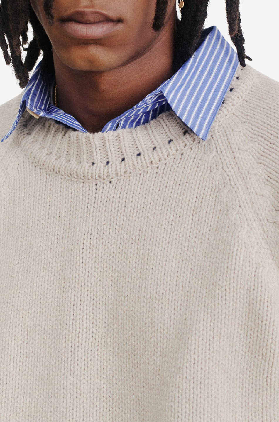 Pullover mit Lochmuster Severino