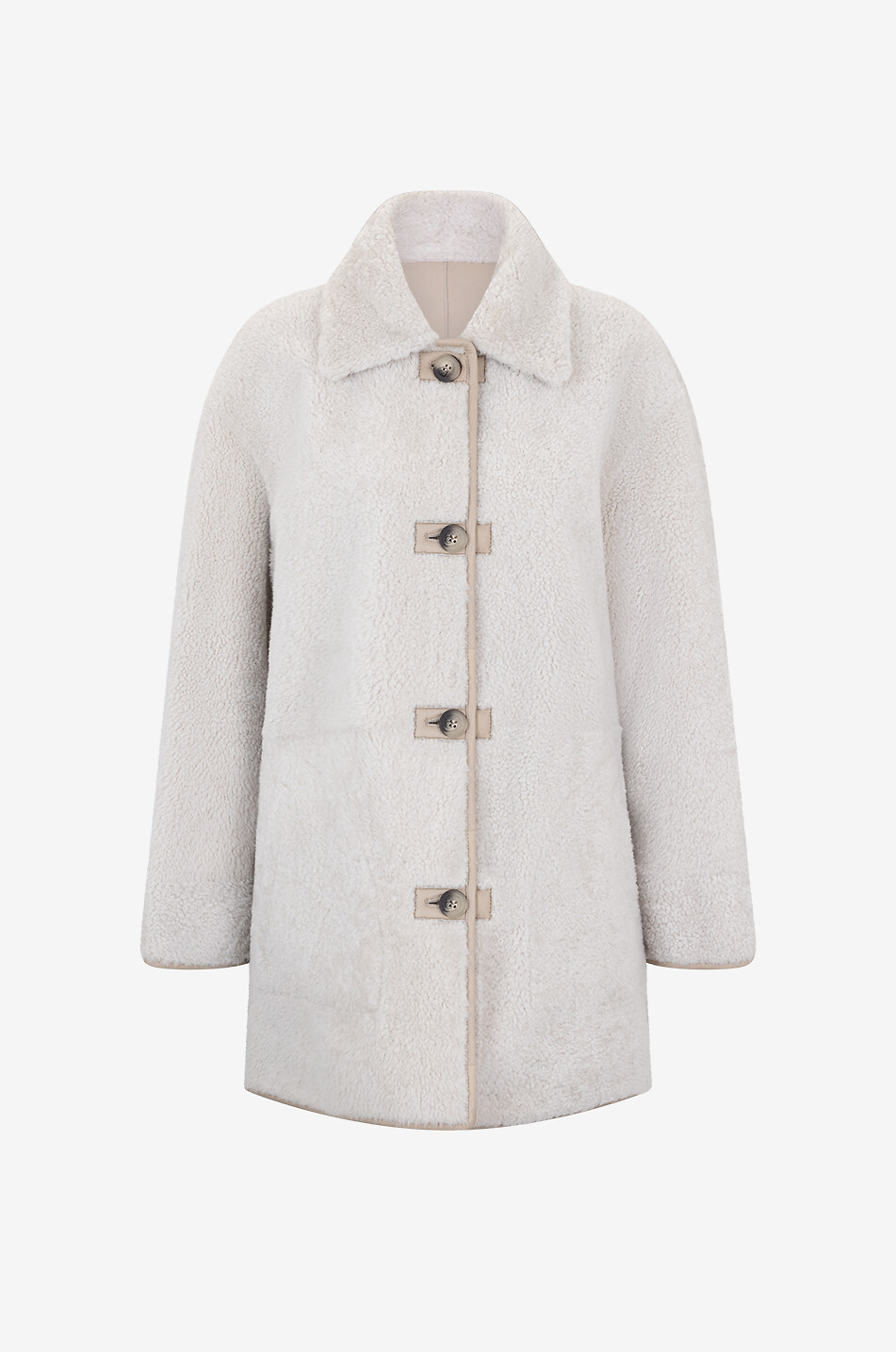 ARMA Manteau en peau de mouton réversible Elina Femme Beige clair 1