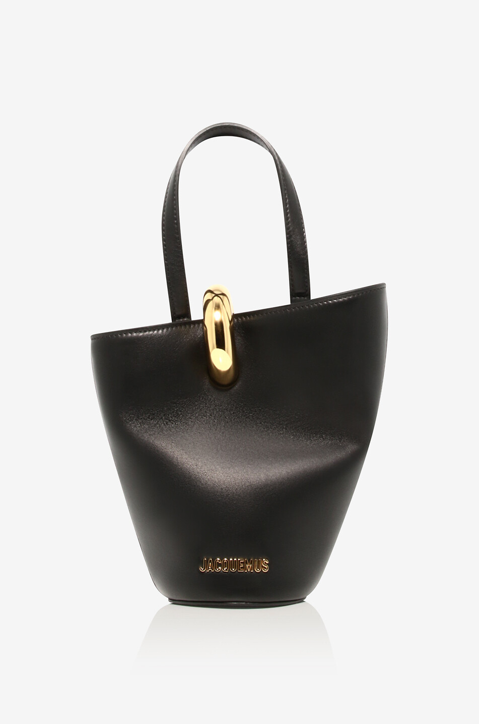 JACQUEMUS Mini-Buckettasche aus Glattleder Le Petit Bambola Damen SCHWARZ 1
